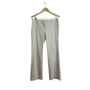 NEW Ann Taylor Light Tan Linen Mid Rise Straight Leg Trouser Slacks Size 6P